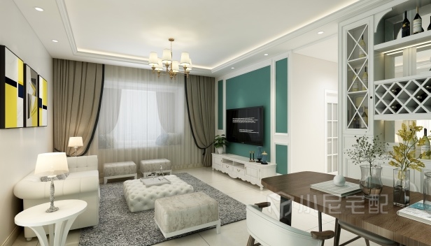 120㎡/三室兩廳一衛(wèi)/美式