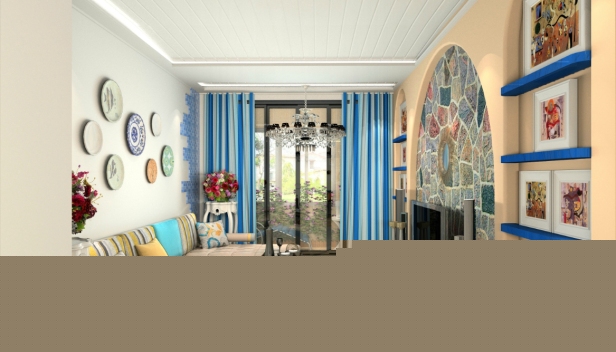 90㎡/兩室兩廳一衛(wèi)/地中海 90㎡/兩室兩廳一衛(wèi)/地中海