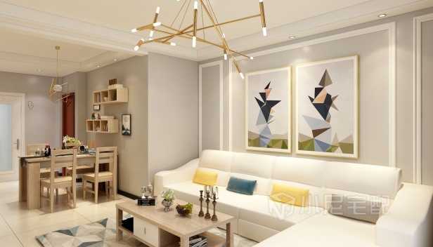 90㎡/兩室兩廳一衛(wèi)/簡約